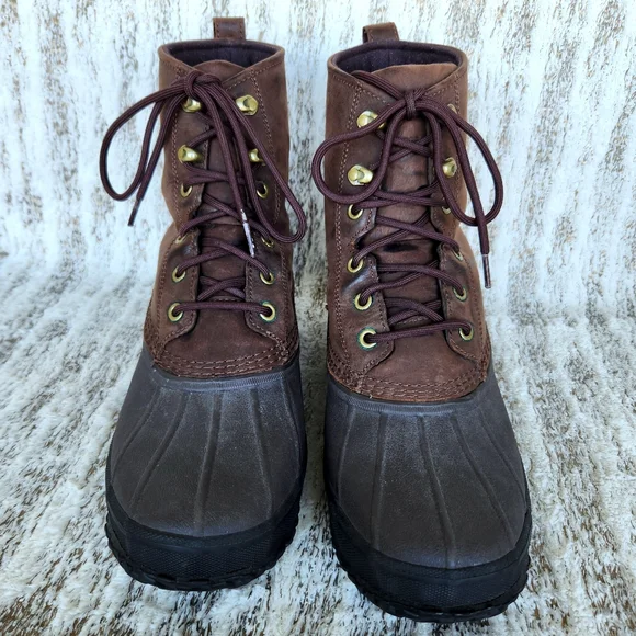 UGG Yucca Waterproof Leather Duck Boot Stout Brown Snow RainMen's
